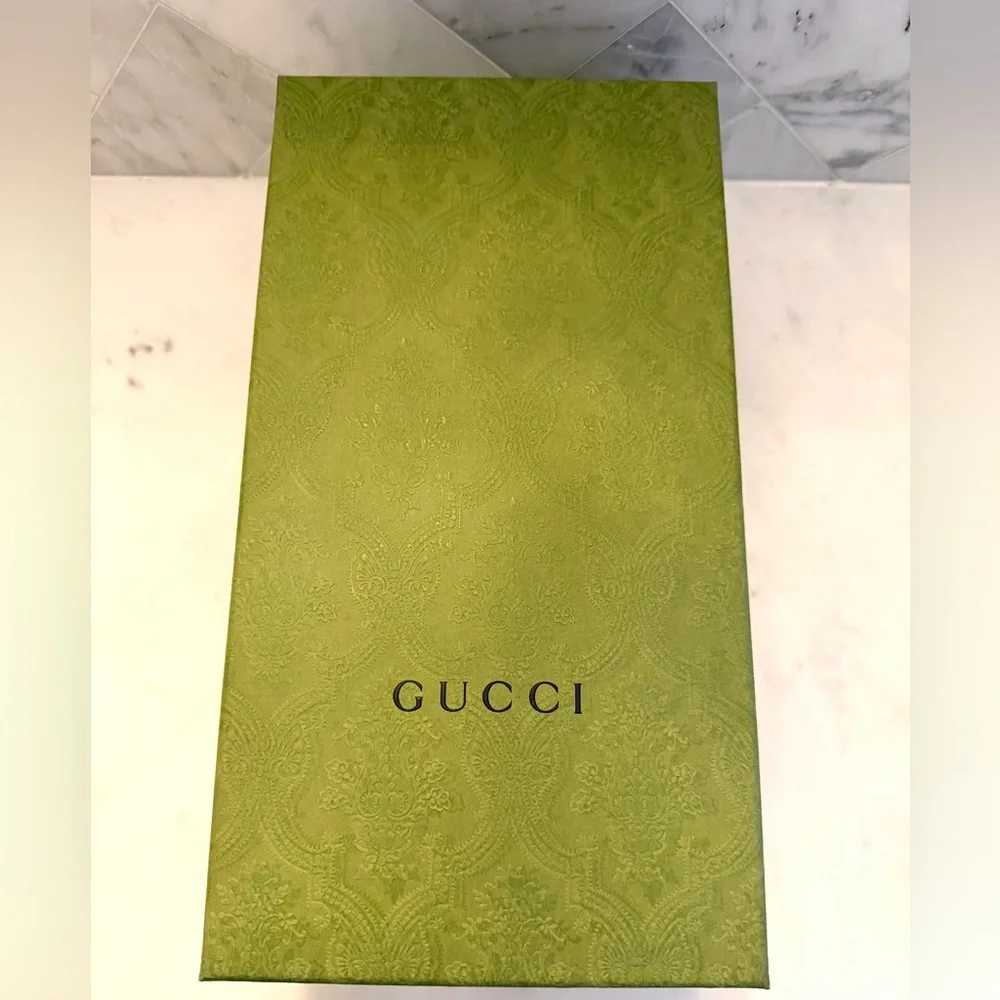 NIB Gucci GG Web-Strip Thong Sandals with Green-Red Strap & Mixes GG Metals - Picture 6 of 6